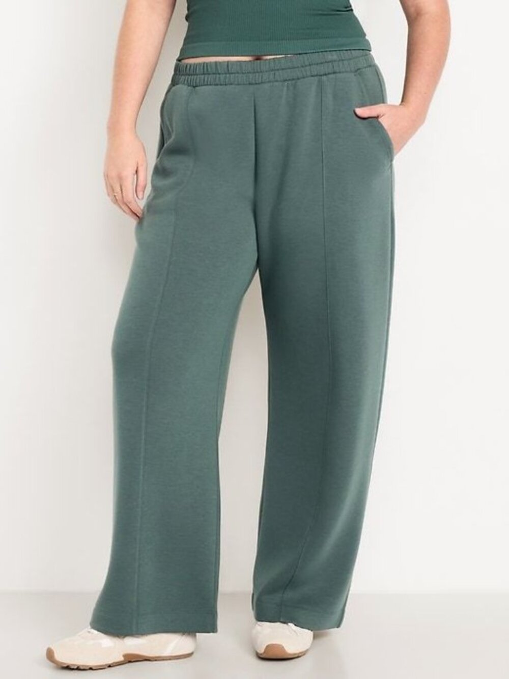 Sage green baggy sweat pants